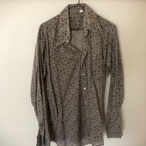 Vintage paisley button up shirt